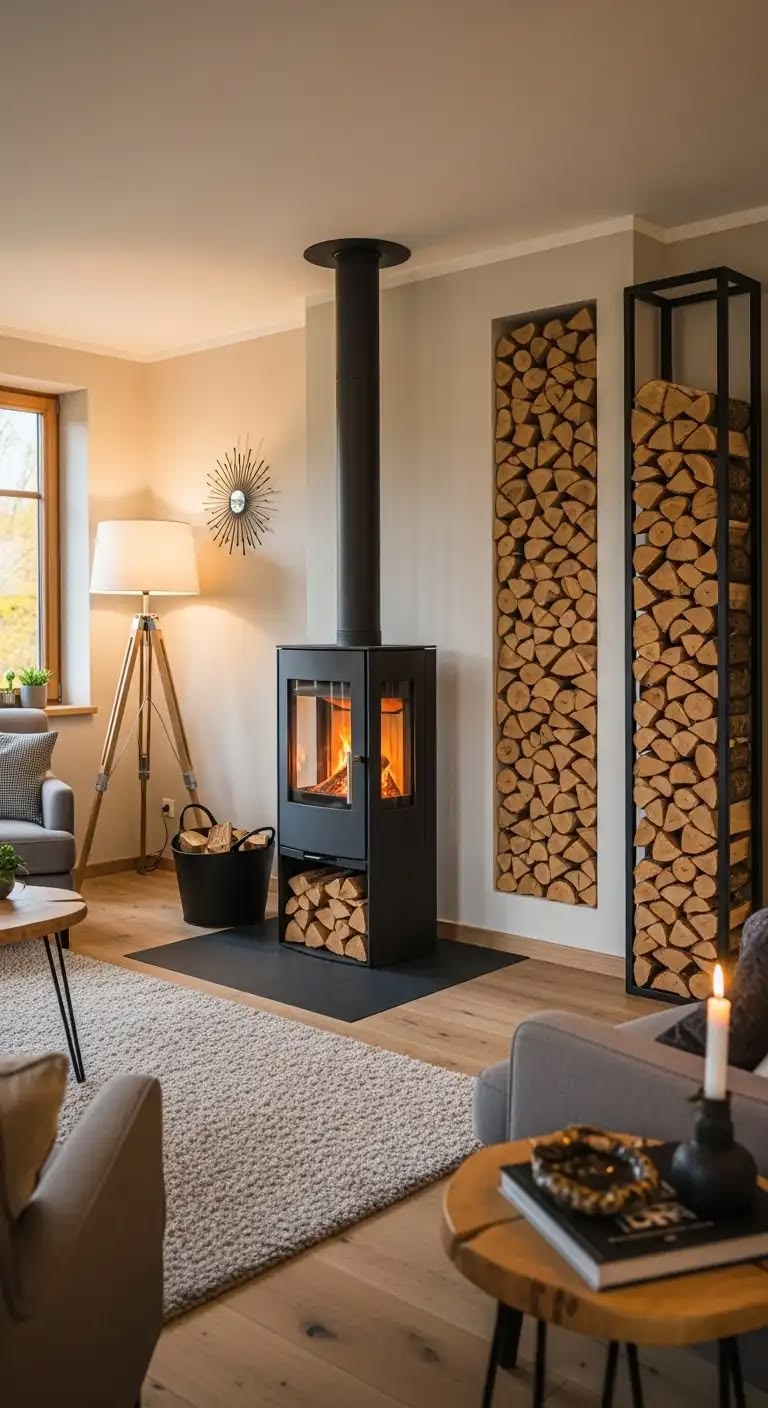 Poêle à bois salon